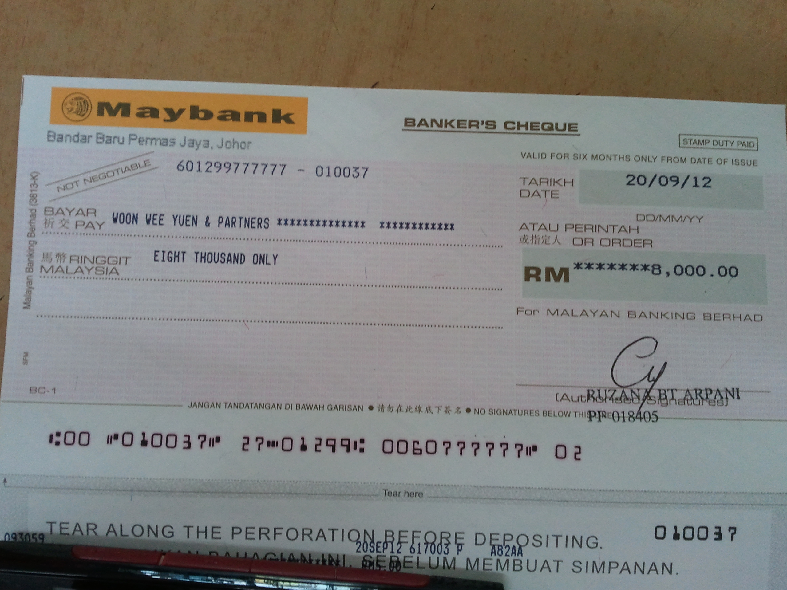 About Banker S Cheque